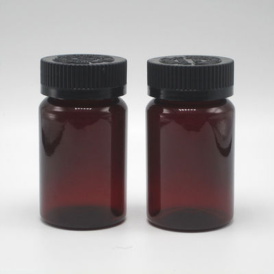 2OZ 60ML PET Amber Schwarze Plastikflasche mit CRC-Deckel für die Verpackung von Arzneimittelzusätzen