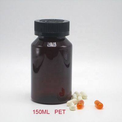 2OZ 60ML PET Amber Schwarze Plastikflasche mit CRC-Deckel für die Verpackung von Arzneimittelzusätzen