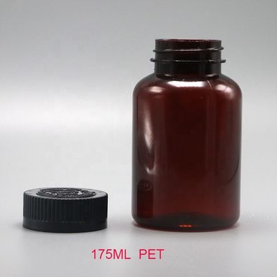 2OZ 60ML PET Amber Schwarze Plastikflasche mit CRC-Deckel für die Verpackung von Arzneimittelzusätzen