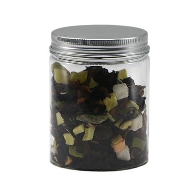 Süßwarenverpackung 250 ml PET-Food-Glas mit Schraubdeckel und Aluminiumdeckel