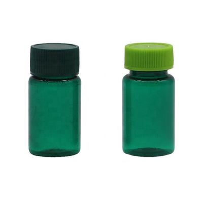20ML/CC PET-Transparente Plastik-Flüssigflaschen mit Kappen in individueller Farbe und runder Form