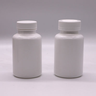 Rund geformte Flasche zur Aufbewahrung von Tabletten und Kapseln 200 ml Fassungsvermögen