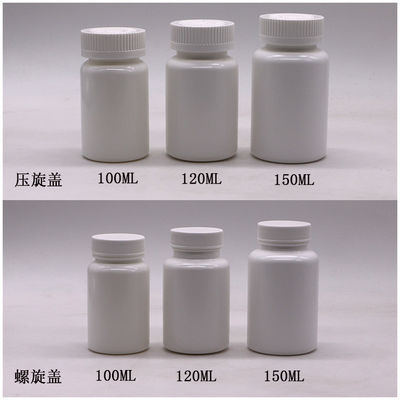 Maßgeschneiderte Farbe 120 ml HDPE Weiß Schwarz Leere Plastikflasche für Pillen Vitaminkapsel