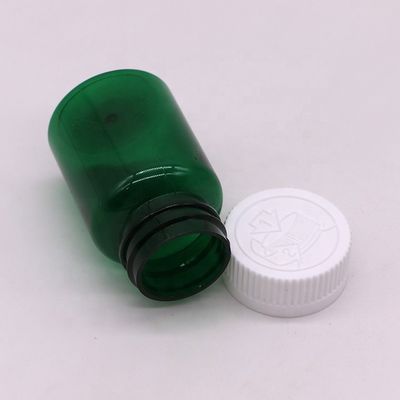 50cc 32mm Hals PET Plastikpille Flaschen Kapselflaschen mit kindersicheren Kappe PET Basismaterial