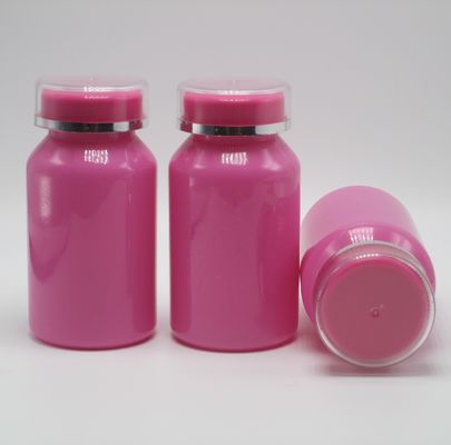 Individuelle Größe PET-Halsband 120 ml helle Plastik-Arzneimittelflasche mit zweischichtiger PS-Kappe