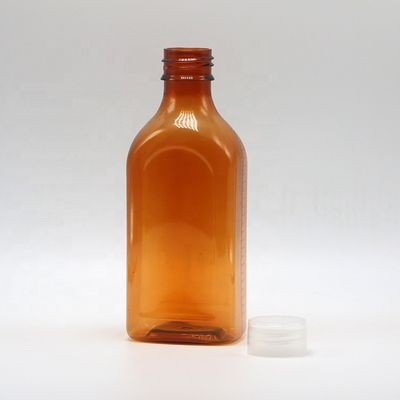 Schraubkappe 240 ml PET-Mundflüssigkeit Flat Square Flasche für Kindersicherheit und medizinische Flüssigkeit