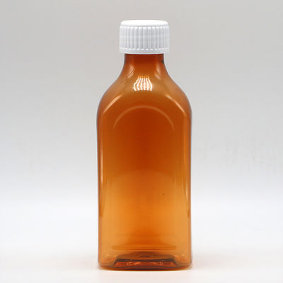 Schraubkappe 240 ml PET-Mundflüssigkeit Flat Square Flasche für Kindersicherheit und medizinische Flüssigkeit