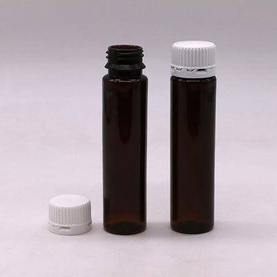 Lebensmittelqualität 30 ml PET Rundform schlanke orale Flüssigkeitsflasche aus Kunststoff mit manipulationssicheren Deckeln