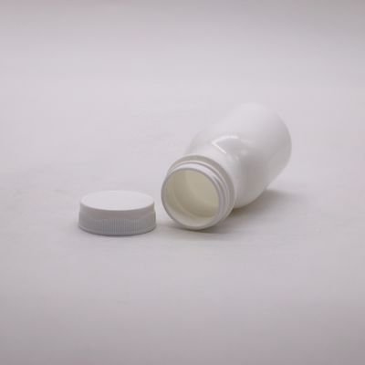 Weiße 60 ml HDPE-Flasche aus Kunststoff zur bequemen Aufbewahrung von Feststofftabletten und Kapseln
