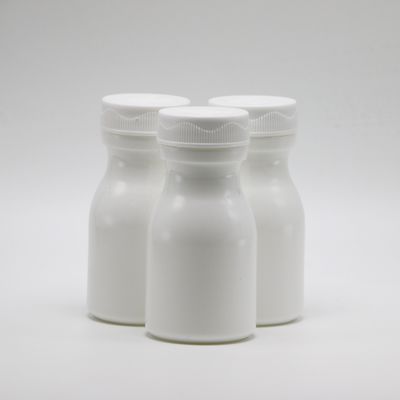 Weiße 60 ml HDPE-Flasche aus Kunststoff zur bequemen Aufbewahrung von Feststofftabletten und Kapseln
