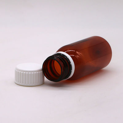 60 ml Rundes Bernsteinpräparat Apotheke PET Flüssig Medizin Schuppenbehälter mit Deckel