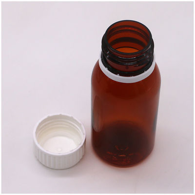 60 ml Rundes Bernsteinpräparat Apotheke PET Flüssig Medizin Schuppenbehälter mit Deckel