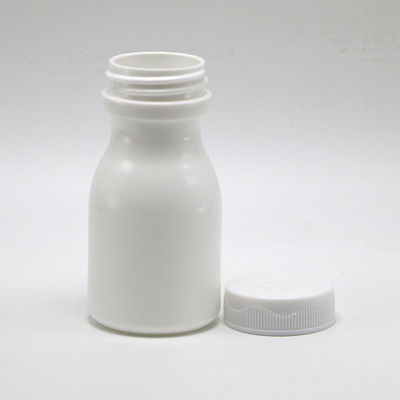 Weiße 60 ml HDPE-Flasche aus Kunststoff zur bequemen Aufbewahrung von Feststofftabletten und Kapseln
