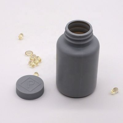 Matte 200 ml HDPE Silbergraue Plastikflasche für individuell anpassbare Verpackungen für feste Medikamente