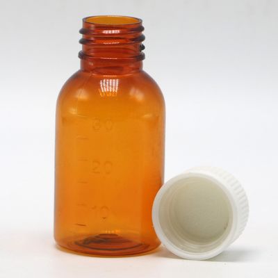 Top-Qualität Tabaköl 30 ml PET Amber Plastik Sirup Flüssigflasche mit Schraubverschluss