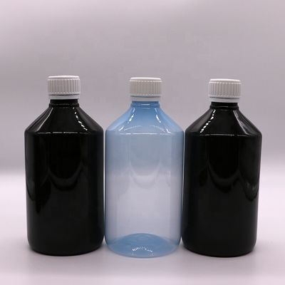 500 ml/16,9 oz PET Plastik Sirup Flasche Flüssigkeitszusatz Medizinbehälter mit Deckel