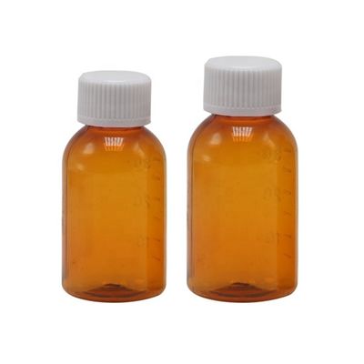 Top-Qualität Tabaköl 30 ml PET Amber Plastik Sirup Flüssigflasche mit Schraubverschluss