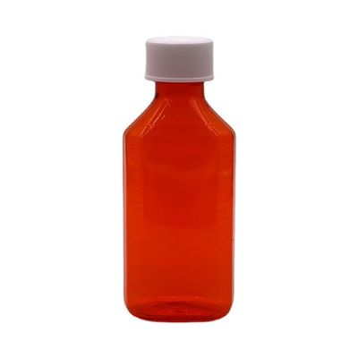 100 cc PET Amber/Orange Ahorn Husten Sirup orale Flüssigkeit Flasche mit CRC Kappe und Wärmesiegel