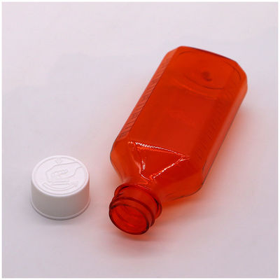 100 cc PET Amber/Orange Ahorn Husten Sirup orale Flüssigkeit Flasche mit CRC Kappe und Wärmesiegel