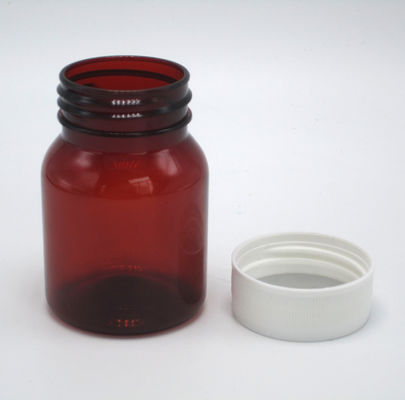 Reisepillenverpackung 50 ml leere tragbare Plastikflaschen mit weißer Schraubkappe