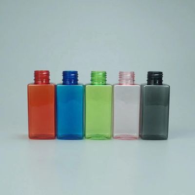 Bildschirmdruck 100 ml PET-Flasche mit auslösendem Sprühgerät in quadratischer Form mit tragbarem Mentalhook