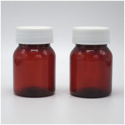Reisepillenverpackung 50 ml leere tragbare Plastikflaschen mit weißer Schraubkappe
