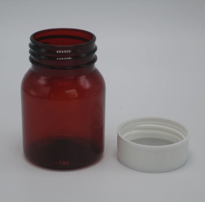 Reisepillenverpackung 50 ml leere tragbare Plastikflaschen mit weißer Schraubkappe