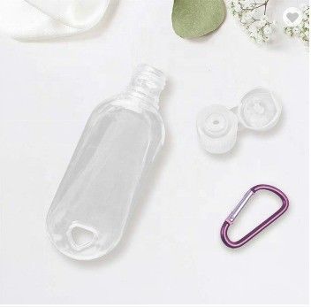 Klarer 50 ml PET-Handwaschbehälter Tragbarer Wiederauffüllbarer leerer Reisebottel mit Haken