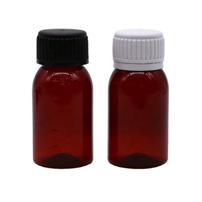 Flasche mit 50 ml PET-Husten Sirup für die Speicherung von Ölschmierflüssigkeiten