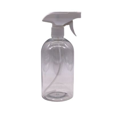600mL 20oz PET Sprayflasche Boston Runde Kunststoff angepasste Farbpumpe Trigger Spray Handdesinfektionsflasche