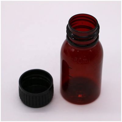 Flasche mit 50 ml PET-Husten Sirup für die Speicherung von Ölschmierflüssigkeiten