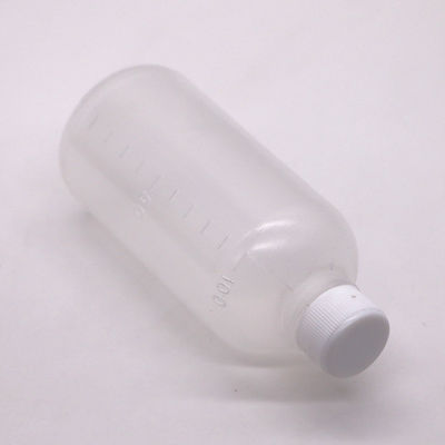 Medizin 100 ml PET Flüssigkeitsleere Plastikflasche mit Maßstab und anpassbarer Farbe