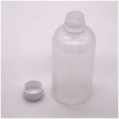Medizin 100 ml PET Flüssigkeitsleere Plastikflasche mit Maßstab und anpassbarer Farbe