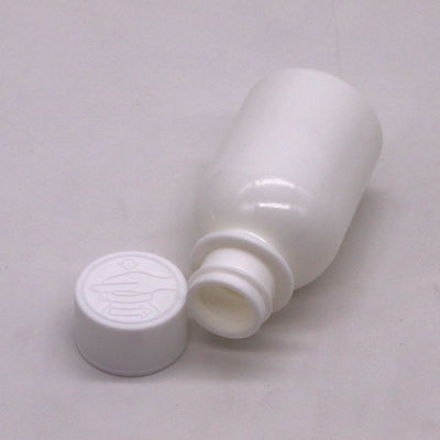 Kindersichere Deckelbehälter 60 ml PE weiße orale Flüssigkeitsflasche zur Behandlung von Husten Sirup