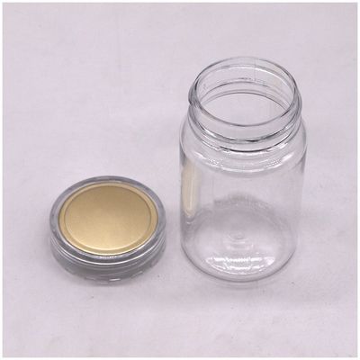 70 ml PET kleine transparente Flasche Kunststoff Medizinbehälter mit PS Cover OEM Service