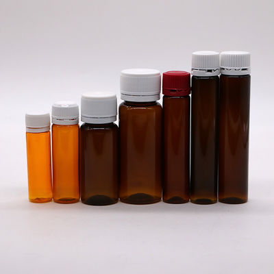 15 ml PET Amber Braun Flasche für orale Flüssigkeit mit manipulationssicheren Deckel für medizinische Verpackungen