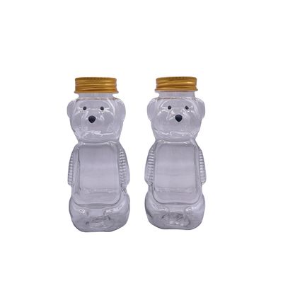 200 ml Plastikflasche in Bärenform mit Aluminium-Schraubkappe