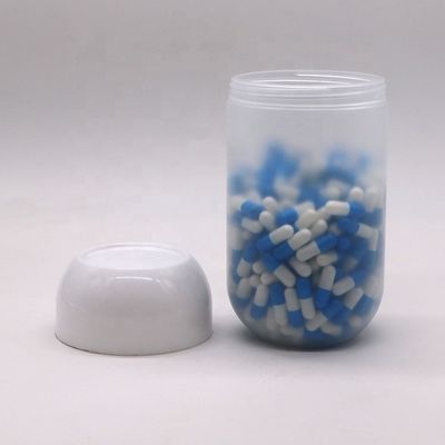 Schraubkappe 550ML PP Kapselform Plastik-Food-Glas für Kekse Süßigkeiten angepasste Farbe