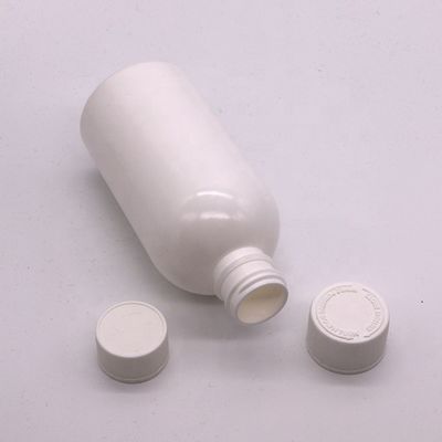 Siebdruck 100 ml/200 ml250 ml HDPE weiße leere Medizinflasche mit Kindersicherheitskappe