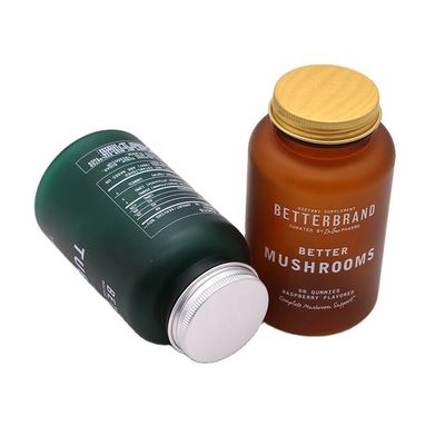 250 ml anpassbare PET-Medizintechnische Plastikflasche für Pillenkapseln in matter/frostiger Farbe