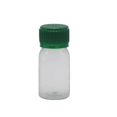 30 ml weiße PET-Flasche mit Oralflüssigkeit mit Sicherheitskappe und Bildschirmdruck