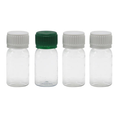 30 ml weiße PET-Flasche mit Oralflüssigkeit mit Sicherheitskappe und Bildschirmdruck