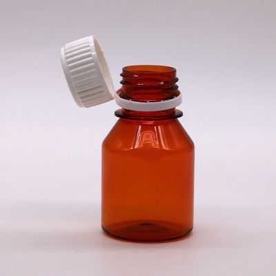 50 ml PET-leere tragbare Plastikflaschen mit weißer Schraubkappe