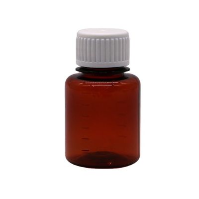 2OZ/60ml/cc PET Braune Medizin-Klassifizierungsskala Flüssigkeitsflasche für Zigarettenöl