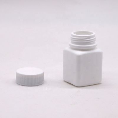 Industrielle Pharmazeutische HDPE 30cc Quadrat Plastikpille Kapselflasche mit Schraubverschluss