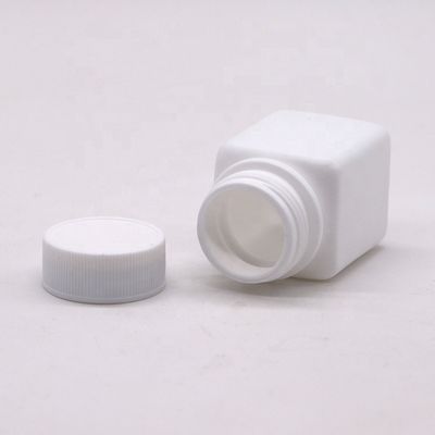 Industrielle Pharmazeutische HDPE 30cc Quadrat Plastikpille Kapselflasche mit Schraubverschluss