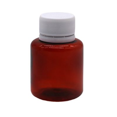 70ml PET- Amber- Ahorn- Husten- Sirup- Flasche mit Oralflüssigkeit mit Sicherheitskappe und Wärmesiegel