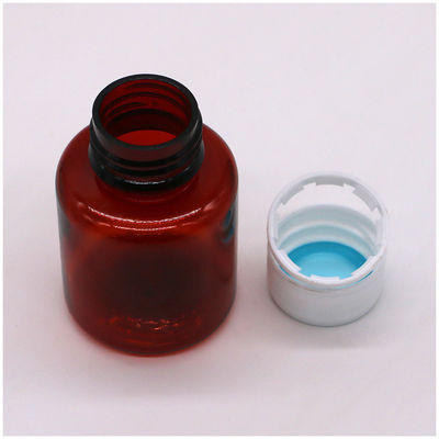 70ml PET- Amber- Ahorn- Husten- Sirup- Flasche mit Oralflüssigkeit mit Sicherheitskappe und Wärmesiegel