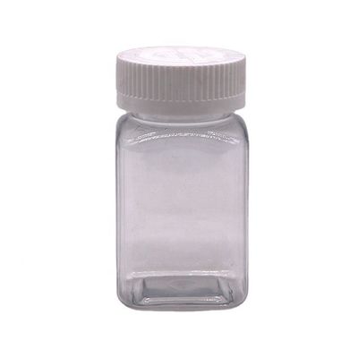 Medikamentenflasche 100 ml PET-Flasche aus Quadratplastik mit individueller Farbe und verschiedenen Deckeln