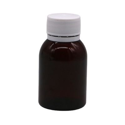 80 ml PET-Ahorn-Husten-Sirup-Flasche mit Oralflüssigkeit mit Bildschirmdruck und Sicherheitskappe